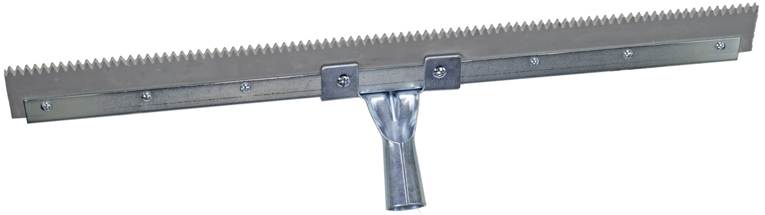 The Brushman, 24 Serrated Edge Floor Squeegee (1/4 V-Notch)