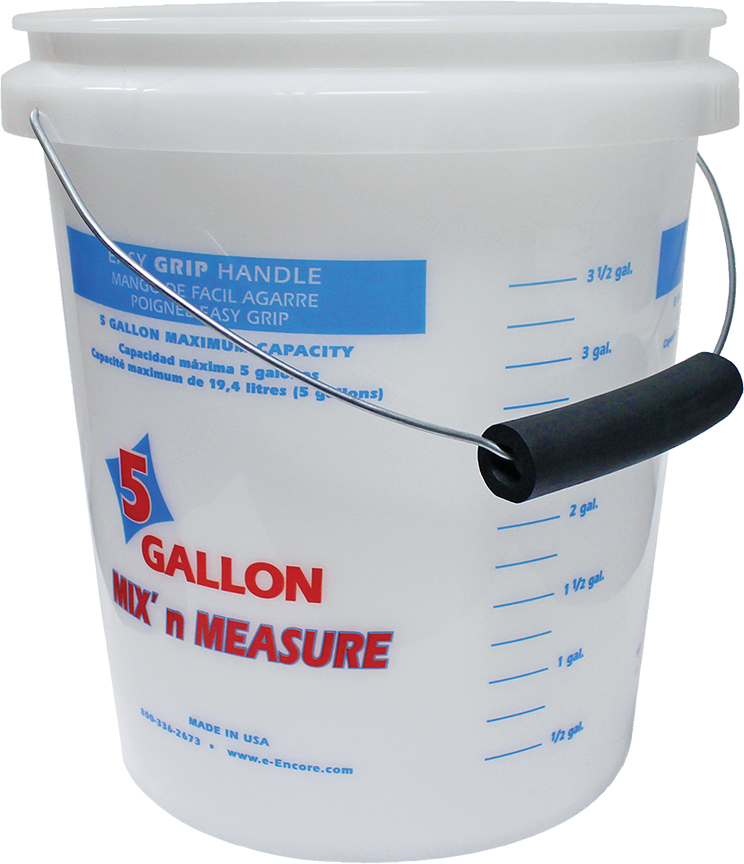 The Brushman  5-Gallon Plastic Pail w/Handle & Graduated Markings