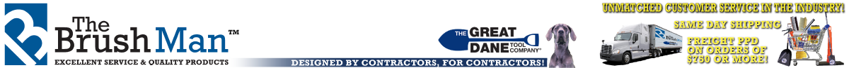 The Brush Man - Wholesaler For Roofing, Contractor, Industrial & Flooring Supply Distributors Since 1976!