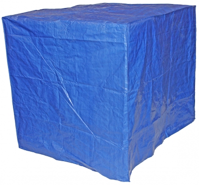 Blue Tarp Pallet Cover - 4' wide x 5' long x 4' high