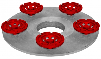 15" Diamond Disc w/5 Heads