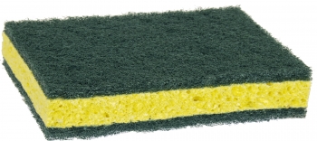 EPDM Scrubbing Sponge - 6" x 4-1/4" x 1-1/4" - Double Laminated