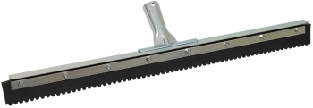 24" Stiff Black Rubber Coatings Squeegee - 1/4" x 3/16" Notches