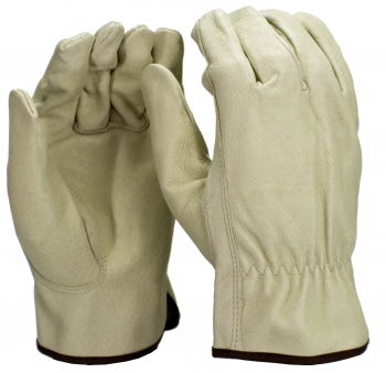 100% Pig Leather Gloves - Size L