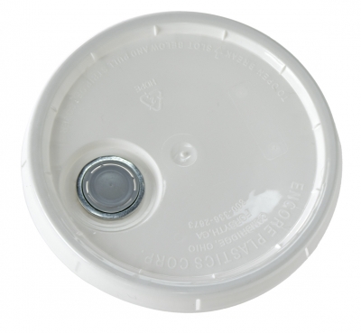5-Gal Plastic Pail Lid w/Spout (Fits #PAIL-5 GAL-W)