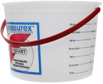 5-Qt Plastic Multi-Mix Container - Visible Qt/Liter Measure