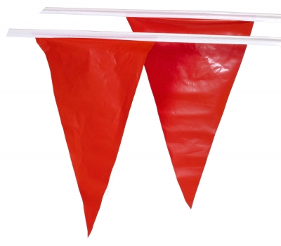 Perimeter Marking Pennant Flags (Red) - 100' Line