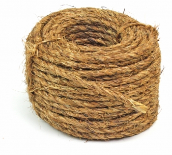 1/4" x 100' 3-Strand Manila Rope Coilette