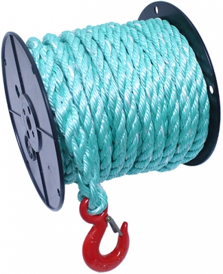 5/8" x 100' Cobalt Blue Poly Rope w/Snap-Hook