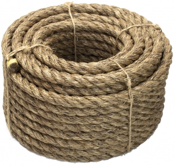 3/4" x 100' 3-Strand Manila Rope Coilette