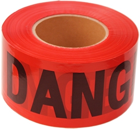 3" x 300' Red Danger Tape (Roll)