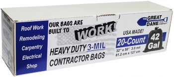 42-gal 3-Mil Heavy Duty Contractor Trash Bags (20-count)