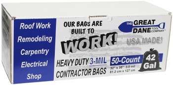 42-gal 3-Mil Heavy Duty Contractor Trash Bags (50-count)