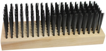 Straight Back Wire Scratch Brush - 7-1/4" x 2-1/4" Wood Block