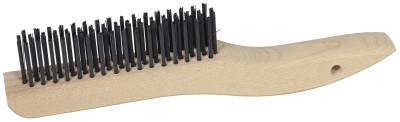 Wire Scratch Brush - 10" x 1" Shoe-Style Wood Block