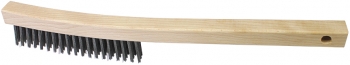 Curved Wire Scratch Brush - 14" x 1" Wood Block