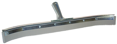 36" Curved Serrated Edge Floor Squeegee (1/4" V-Notch)