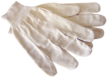White Cotton Canvas Glove - Size L