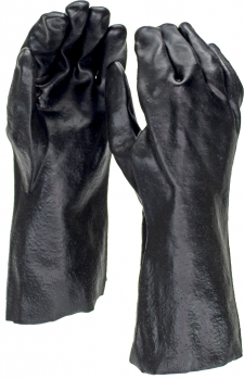 14" Treated Black Glove w/Rough Finish - Size L