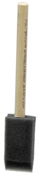 1" Foam Brush w/Wood Peg Handle (Made in USA)