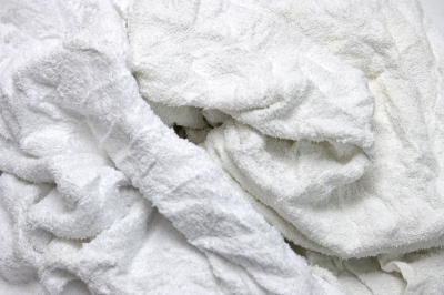 Reclaimed White Half Terry Cloth Rag