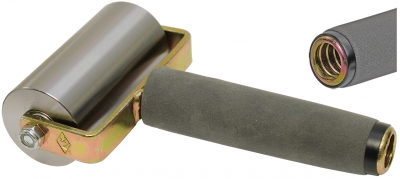 2" x 4" Steel Seam Roller w/Threaded Steel Foam Grip Handle