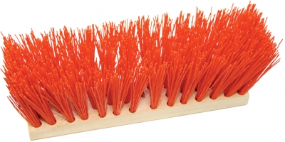 16" Street Broom w/Orange Poly Fill
